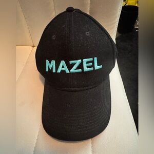 Black Bravo WWHL  Cap with Blue 'MAZEL' Embroidery Great Condition!